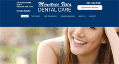 Desktop Screenshot of mountainvistadentalcare.com